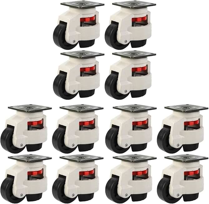 12 Pcs Leveling Wheel Gd-80f Wheels Workbench Wheels Transport Wheels Gd-80f Leveling Transport Caster Leveling Wheels Workbench Transport Wheels Transport Casters Gd-80f