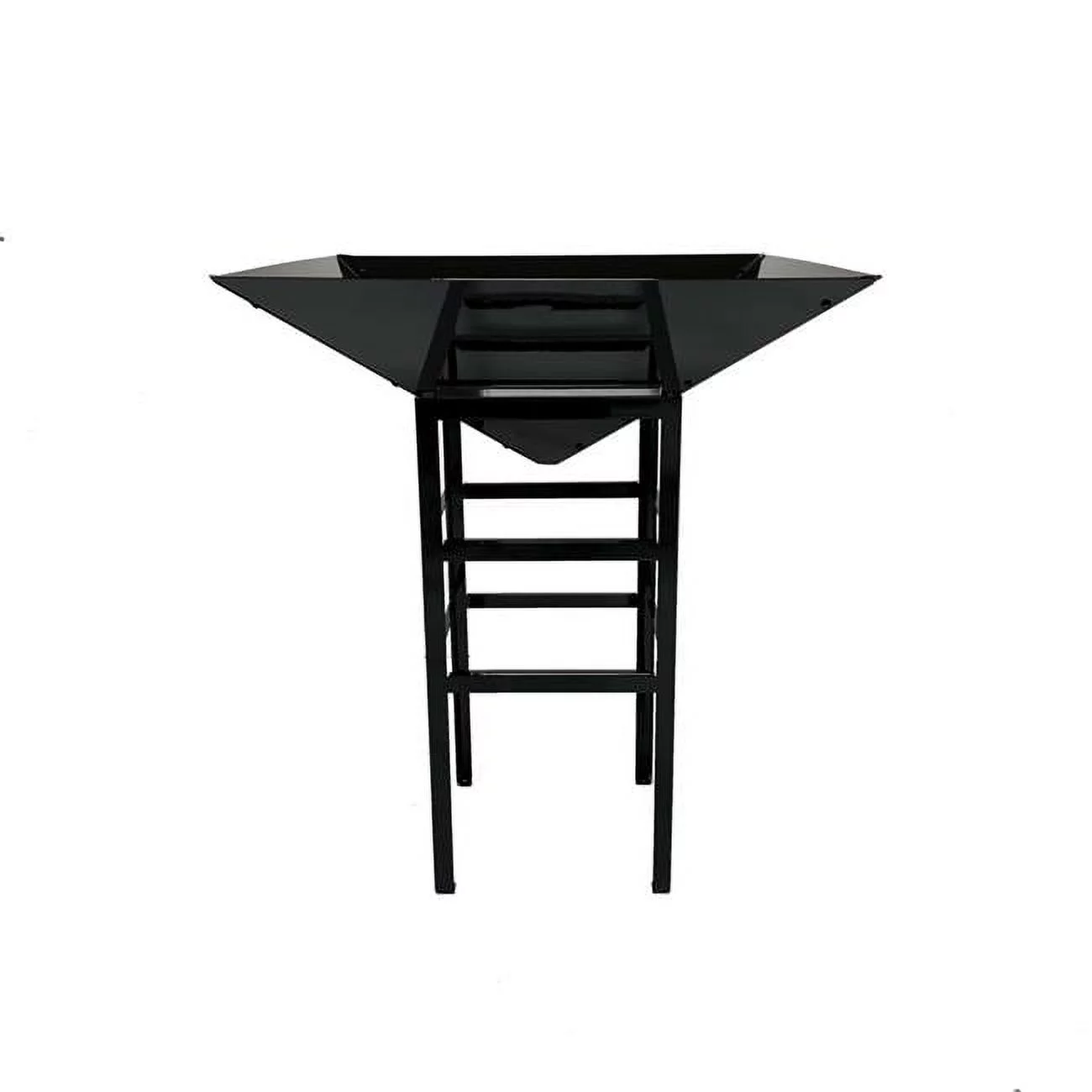 Paragon 4040BL Geometric Metal Black Planter with Large Stand