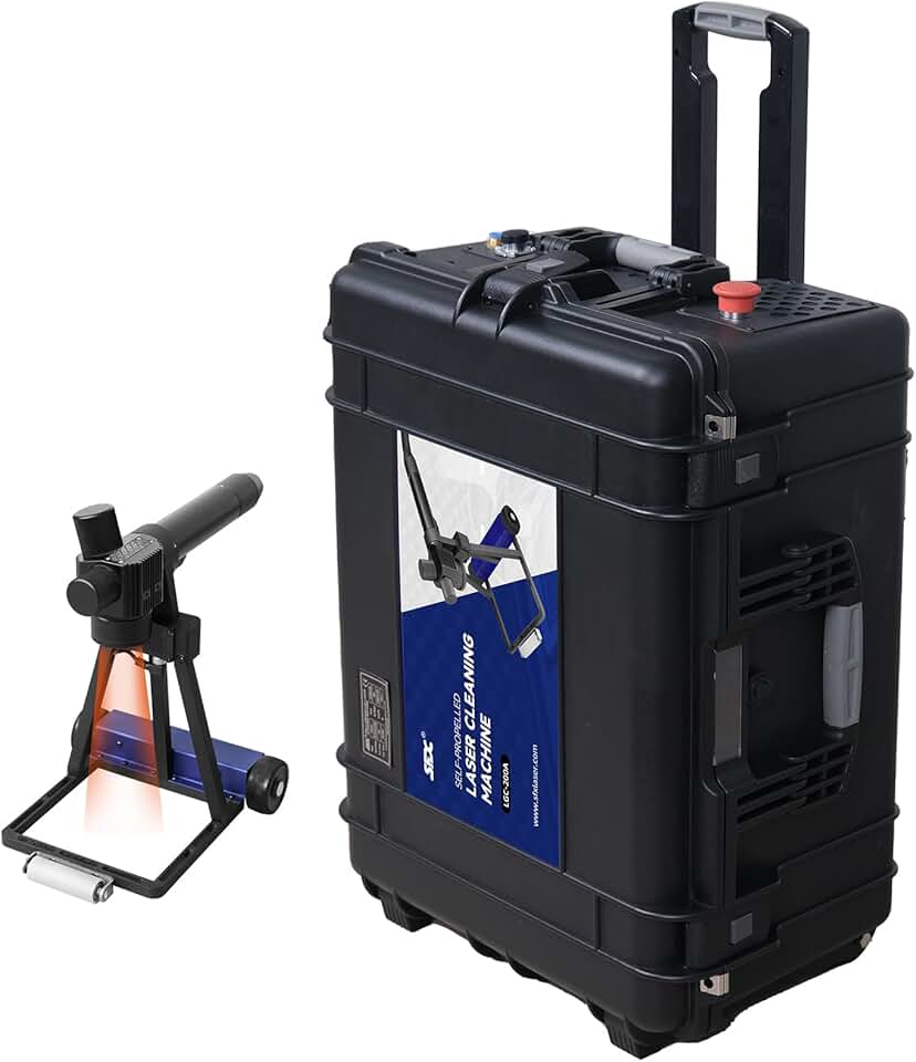 Pulse Cleaning Machine 300W with Self Propelled Fiber Laser Cleaner Handhel Laser Rust Remover Auto Uniform Cleaning Laser Cleaning Machine for Wood/Stains/Paint/Coating