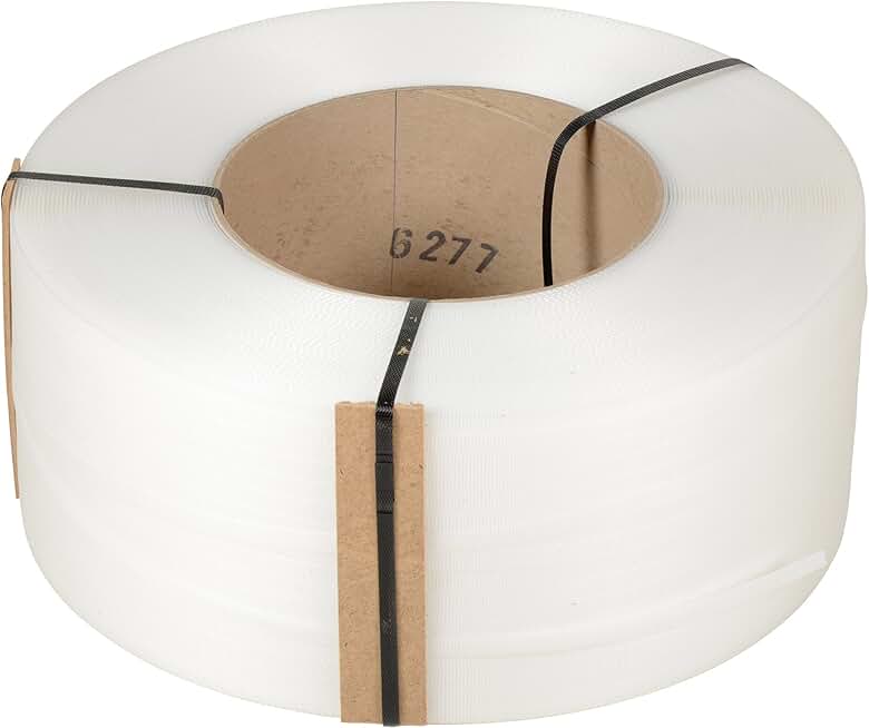 Vestil ST-12-9X8-NA Clear Strapping, Polypropylene, 9900' Length, 1/2