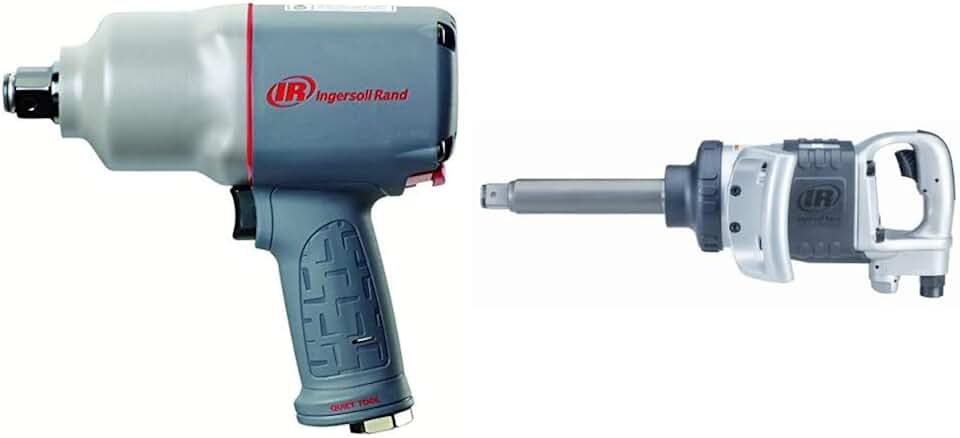 2145QiMax 3/4-Inch Composite, Quiet ImpactTool,Blue/Silver,Standard Anvil & 285B-6 Heavy Duty Pneumatic Impact Wrench with 6-Inch Extended Anvil, 1 Inch