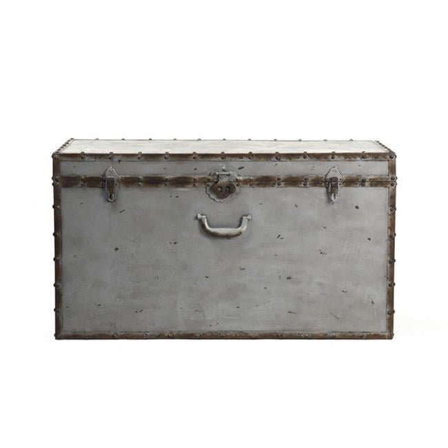 Iron Box, Rustic Zinc - 38 x 21 x 18 in.