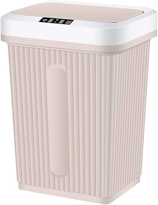 16L Smart Automatic Sensor Dustbin Trash Can Rechargeable Induction Waste Bin Rubbish Can Home Living Room Garbage Bucket(Black)