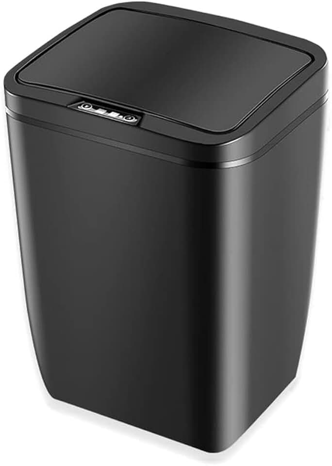 Automatic Touchless Trash Can Intelligent Induction Motion Sensor Trash Can Recycle Bin Kitchen Garbage Car Trash, 1