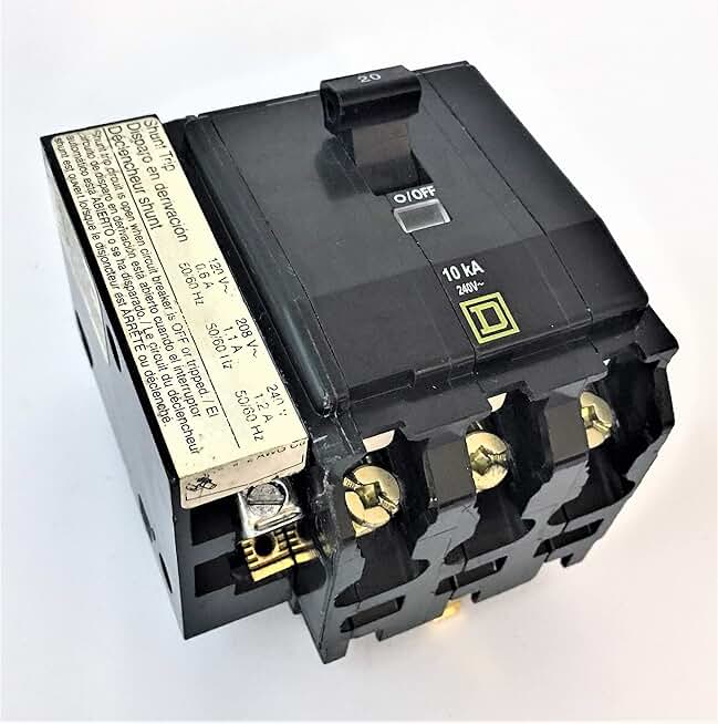 SCHNEIDER ELECTRIC Miniature 240-Volt 20-Amp QOB3201021 Molded Case Circuit Breaker 600V 100A