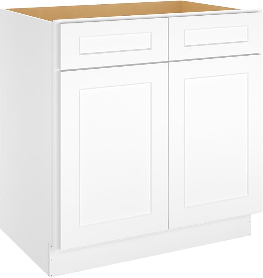LOVMOR Kitchen Sink Base Cabinet, Unassembled Cabinet, Single Sink Storage Unit, Large Capacity, 24