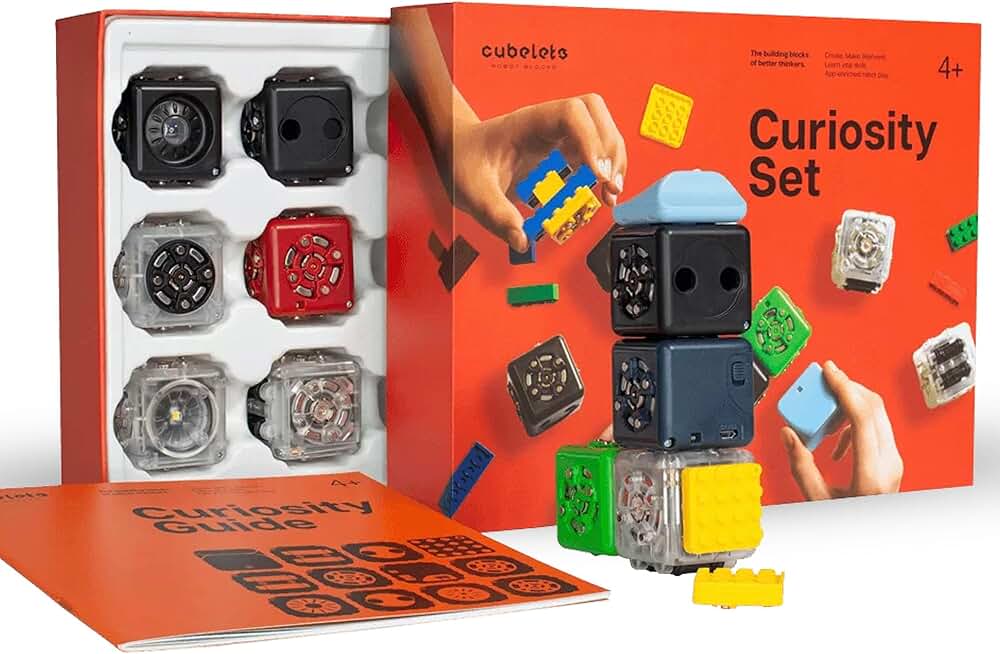 Modular Robotics Robot Blocks with 11 Robot Cubes - Curiosity Set for Home Robotics Kit - Kids STEM Kits - Kids Engineering Kit