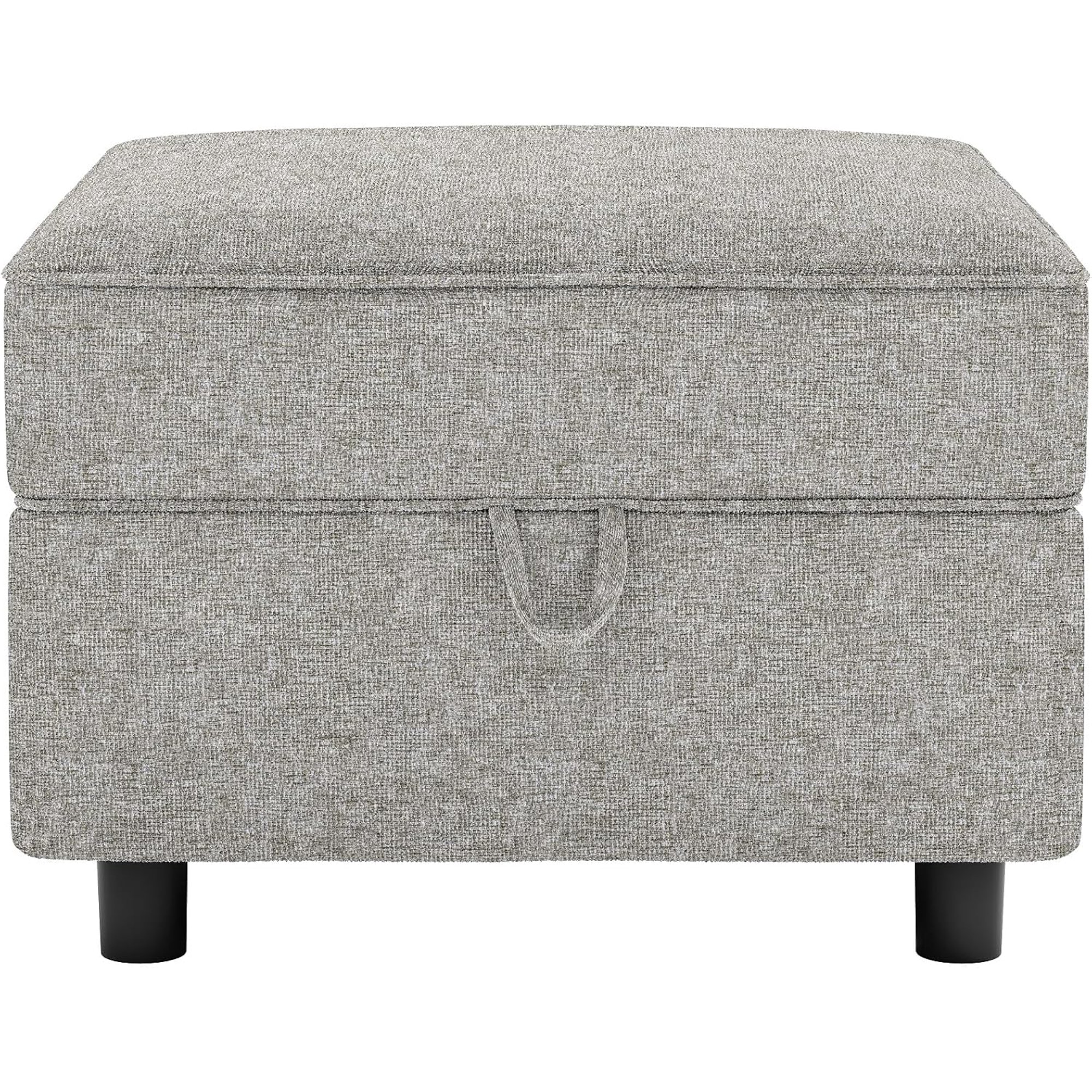 Ottoman Module for Modular Sectional Sofa, Storage Ottoman Footrest and Seat Cube, Square Ottoman Bench for Living Room,Grey