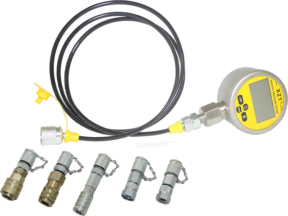 XZT EX-C 10000psi Digital Hydraulic Pressure Test Coupling Kit,Repair Tools for USA European Japanese Brand Excavator Construction Machinery (10000PSI/700BAR)