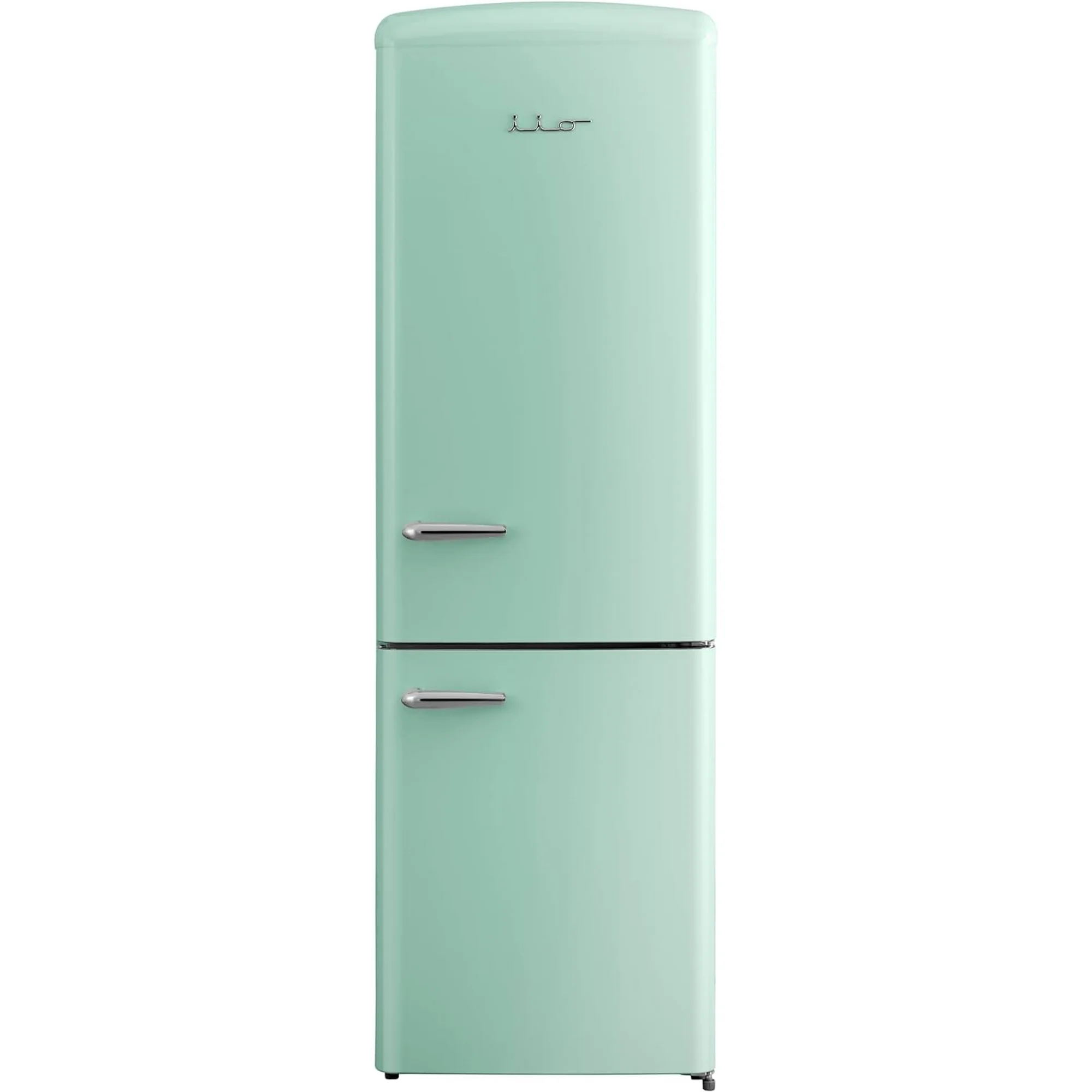 iio IRR2 12 cu. ft. Retro Refrigerator Full Size Fridge for Bedroom Bottom Freezer Chrome Handle, Frost Free, LED Multiflow 360 Dorm RV Office Beverage Quiet Compressor, Deep crisper drawer Green