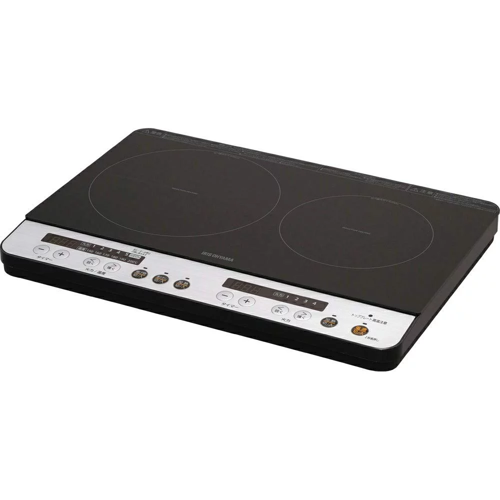Iris Ohyama IH Cooking Heater 2 IH Stove 1400W Tabletop Black IHK-W12-B