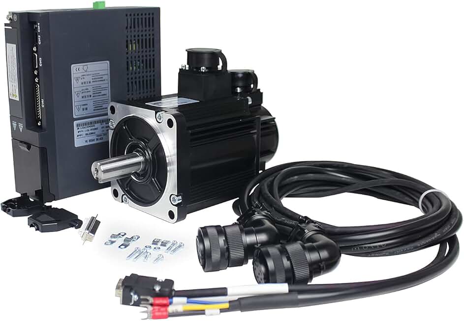 CNCTOPBAOS 1.8KW AC Servo Motor Driver Kit 3000rpm,Servo Controller System,220V 1800W 5.73Nm Servo Drive CNC Kit with 17-bit Encoder for CNC Automatic Device/Cutting Machine