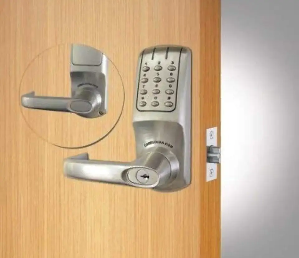 Codelocks CL5210 Heavy Duty Electronic Tubular Lock Brush Steel 2-3/4