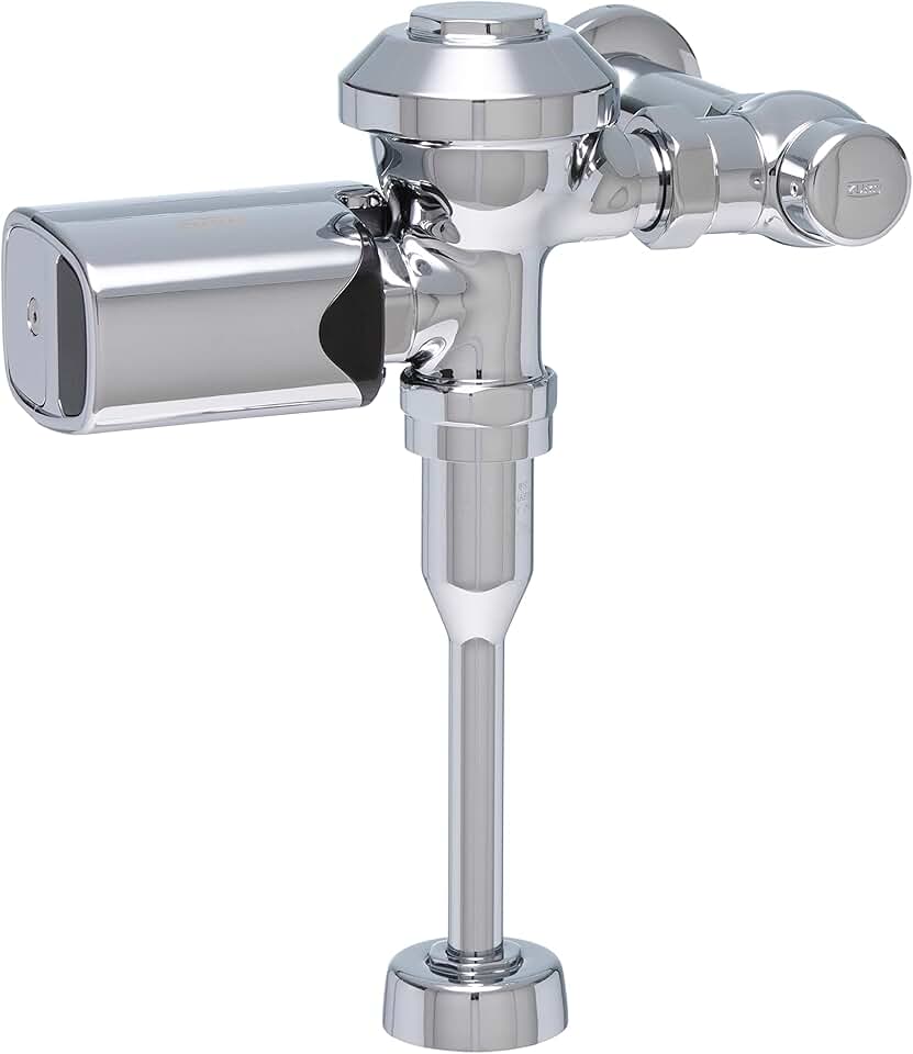 Zurn ZER6003PL-WS1-SM ZER6003PL-SM Exposed Sensor Diaphragm Urinal Flush Valve with 1.0 gpf and Chrome Plated Metal Cover