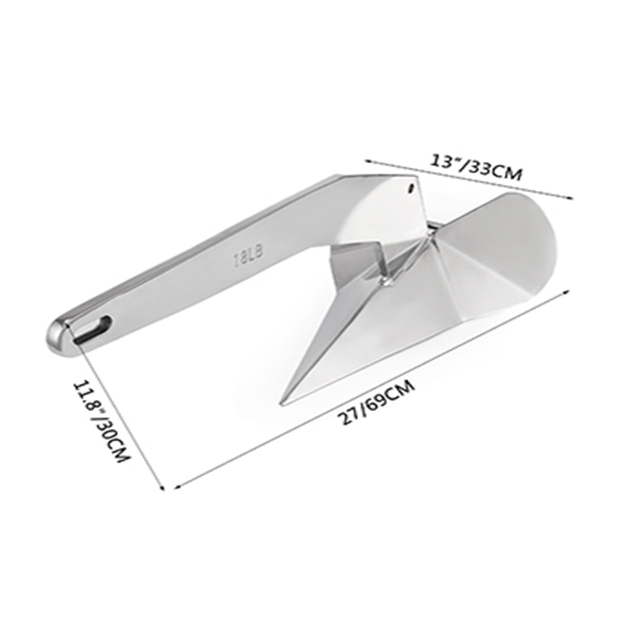 14LB/20-35FT 18LB/25-40FT 22LB/28-42FT Delta Style Boat Anchor Versatile Marine Accessories 316 Stainless Steel Non-Hinged