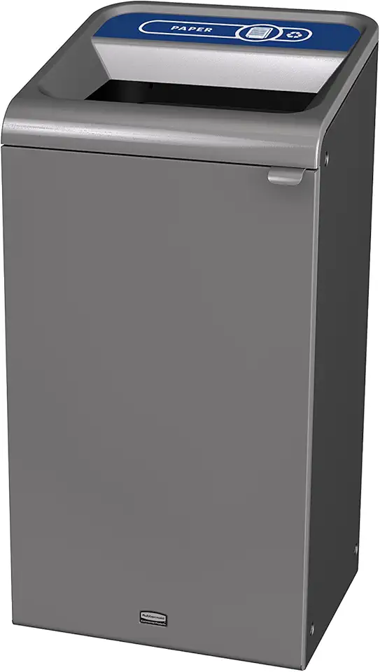 Rubbermaid Commercial Products 1961623 Configure Waste Receptacle Paper Recycling Can, 23 gal, Grey Stenni