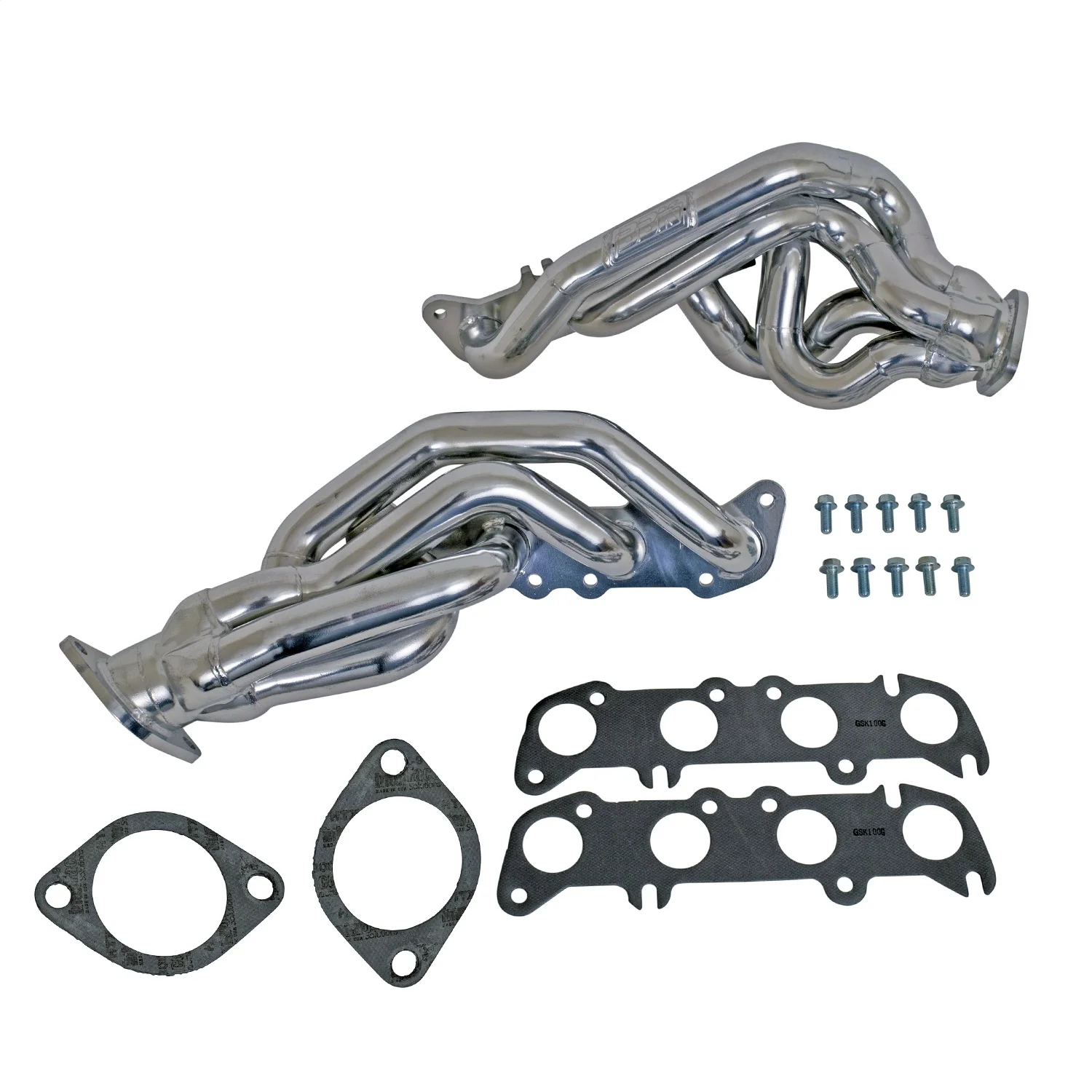 BBK Performance 16320 1-3/4 Mid-Length Headers Polished Silver Ceramic Coated Fits select: 2011-2014 FORD MUSTANG