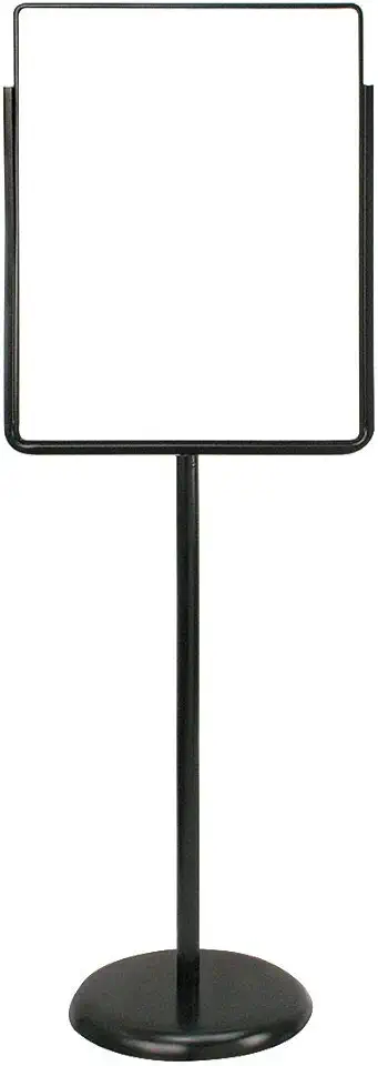 United Visual Products Sign Holder, Pedestal, 22x28, Metal, Black