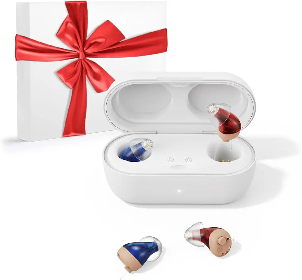 Hearing Aids (Not Amplifiers), Vivtone Rechargeable Digital Hearing Aids with 16-Channel Sound Processing for Superior Sound Quality, Over-The-Counter Hearing Solution for Hearing Loss, Auto-On/Off