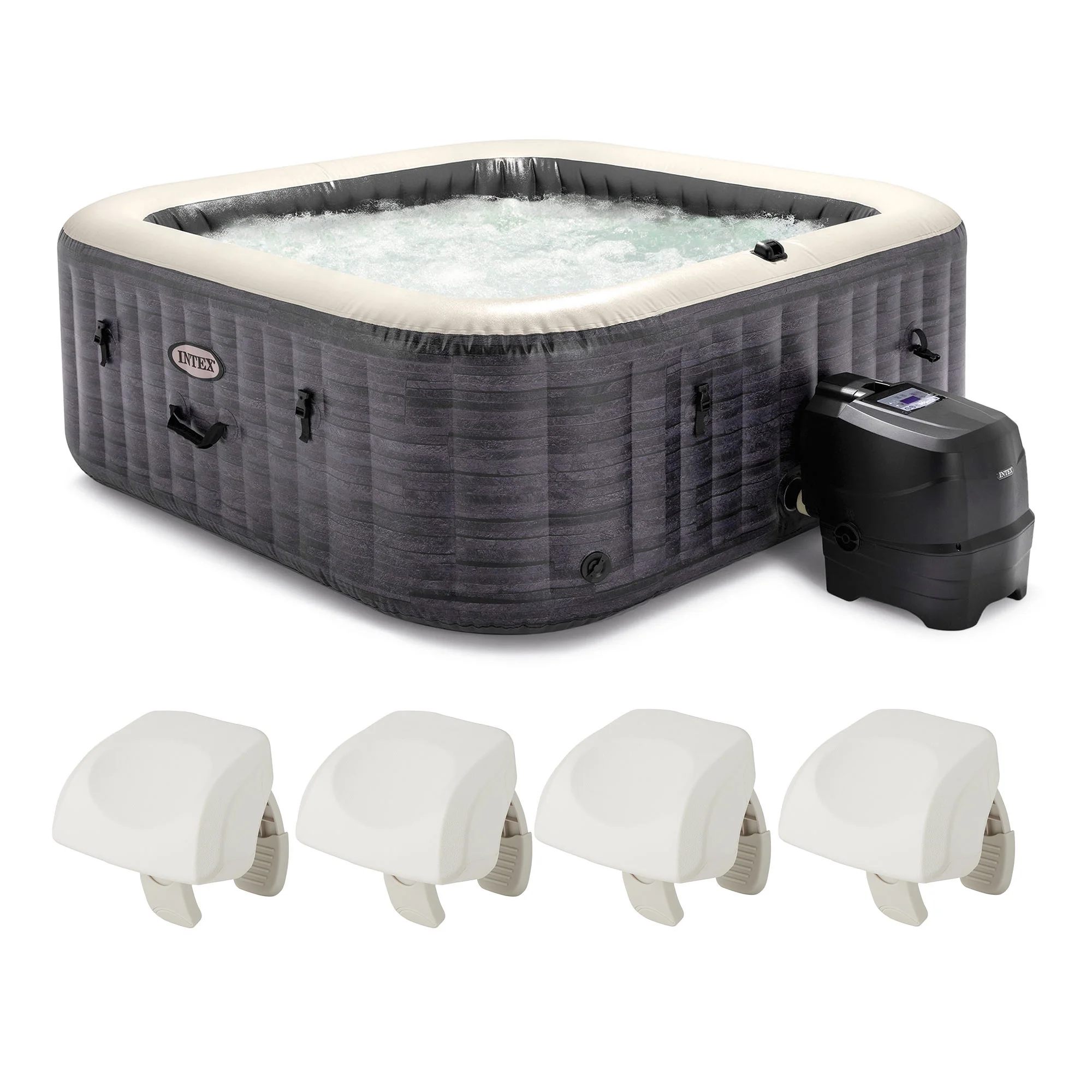 Intex PureSpa Plus Greystone Hot Tub, 94 x 28