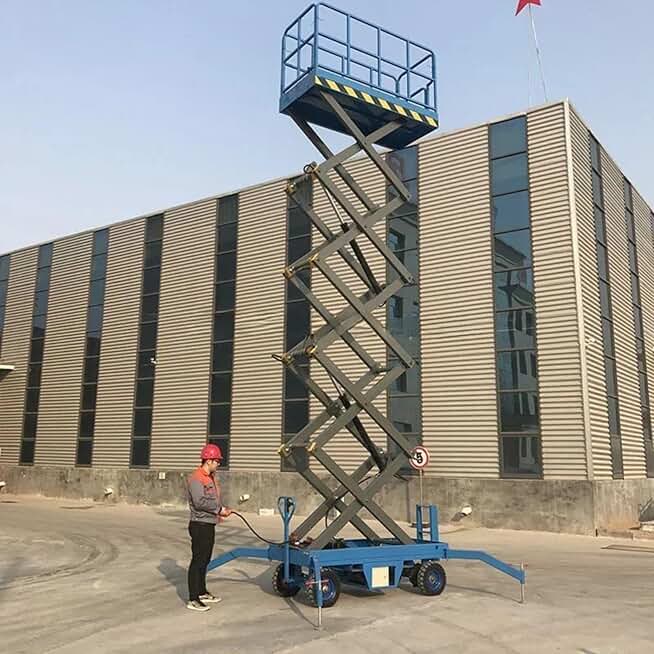 Factory Custom Lift Manual Lift Table Portable Mobile Scissor Lift Platform 8m 12m Hydraulic Mobile Lift Platform