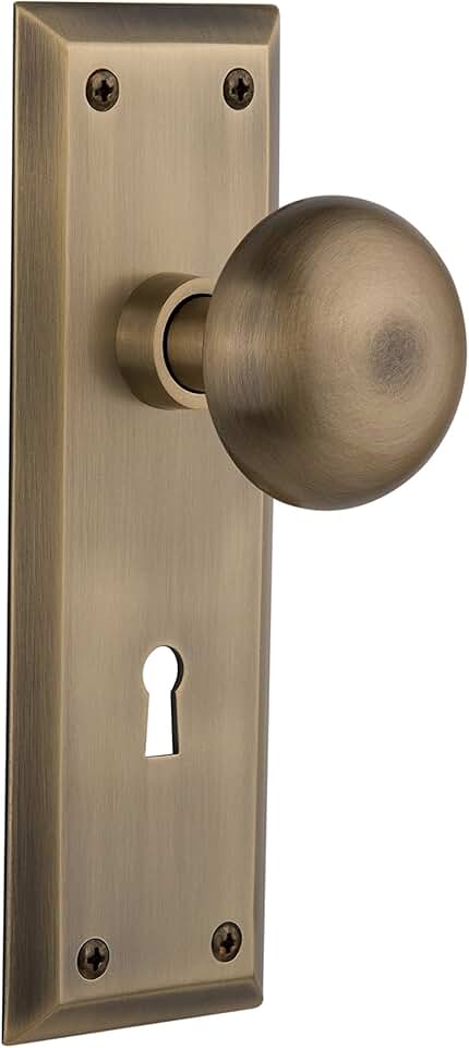 Nostalgic Warehouse New York Door Knob with Plate