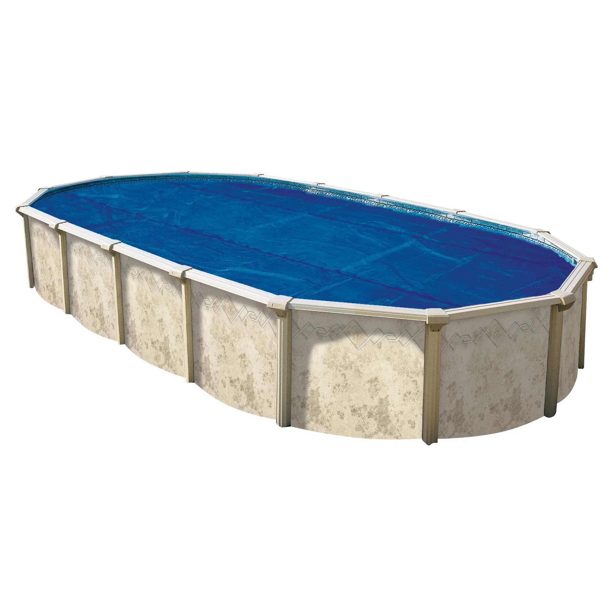 In The Swim 18' x 33' Premium Plus Blue/Black Oval Solar Pool Cover 12 Mil For Solar Heating Above Ground Pools and Inground Pools EXBK1833OV