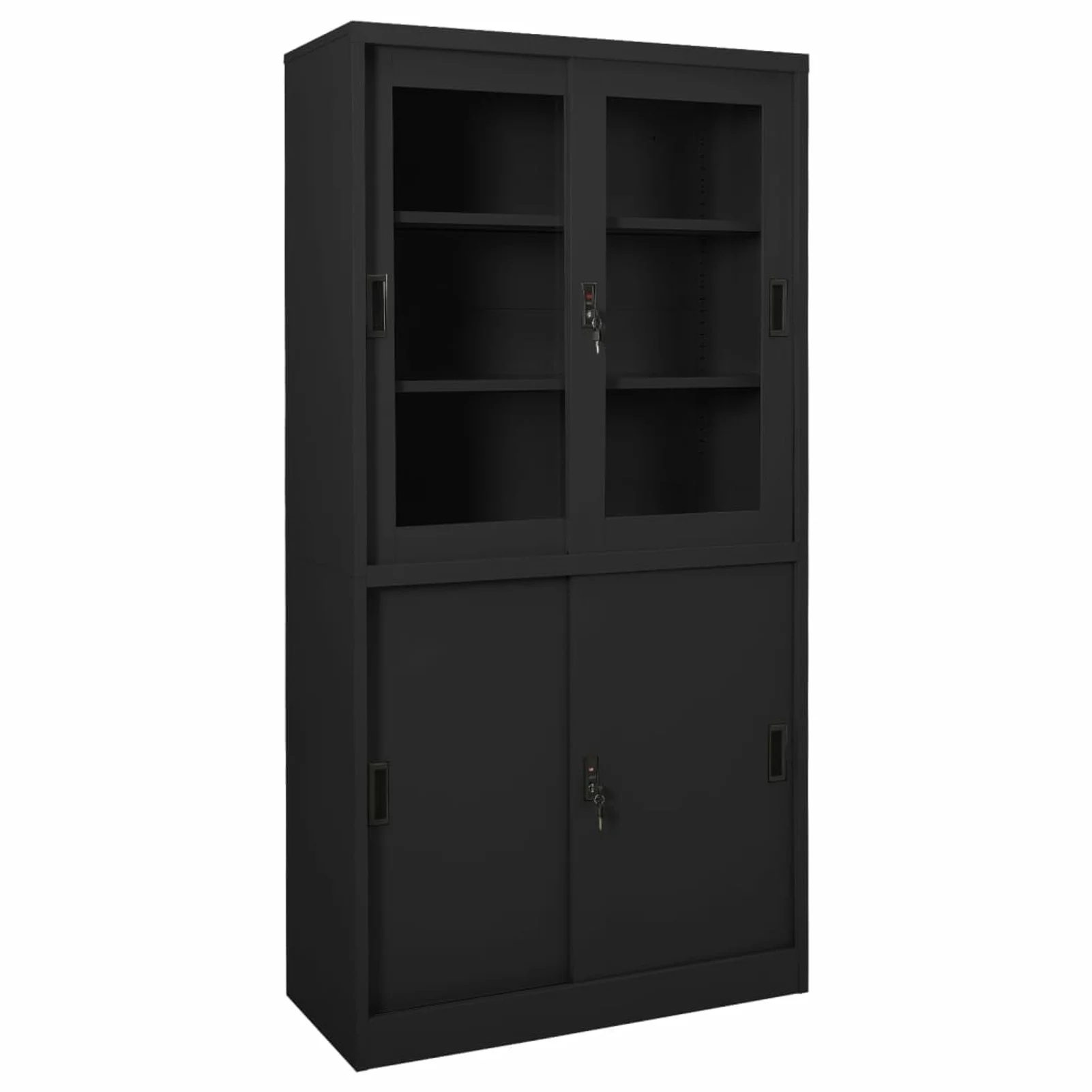 Irfora Office Cabinet with Sliding Door Anthracite 35.4