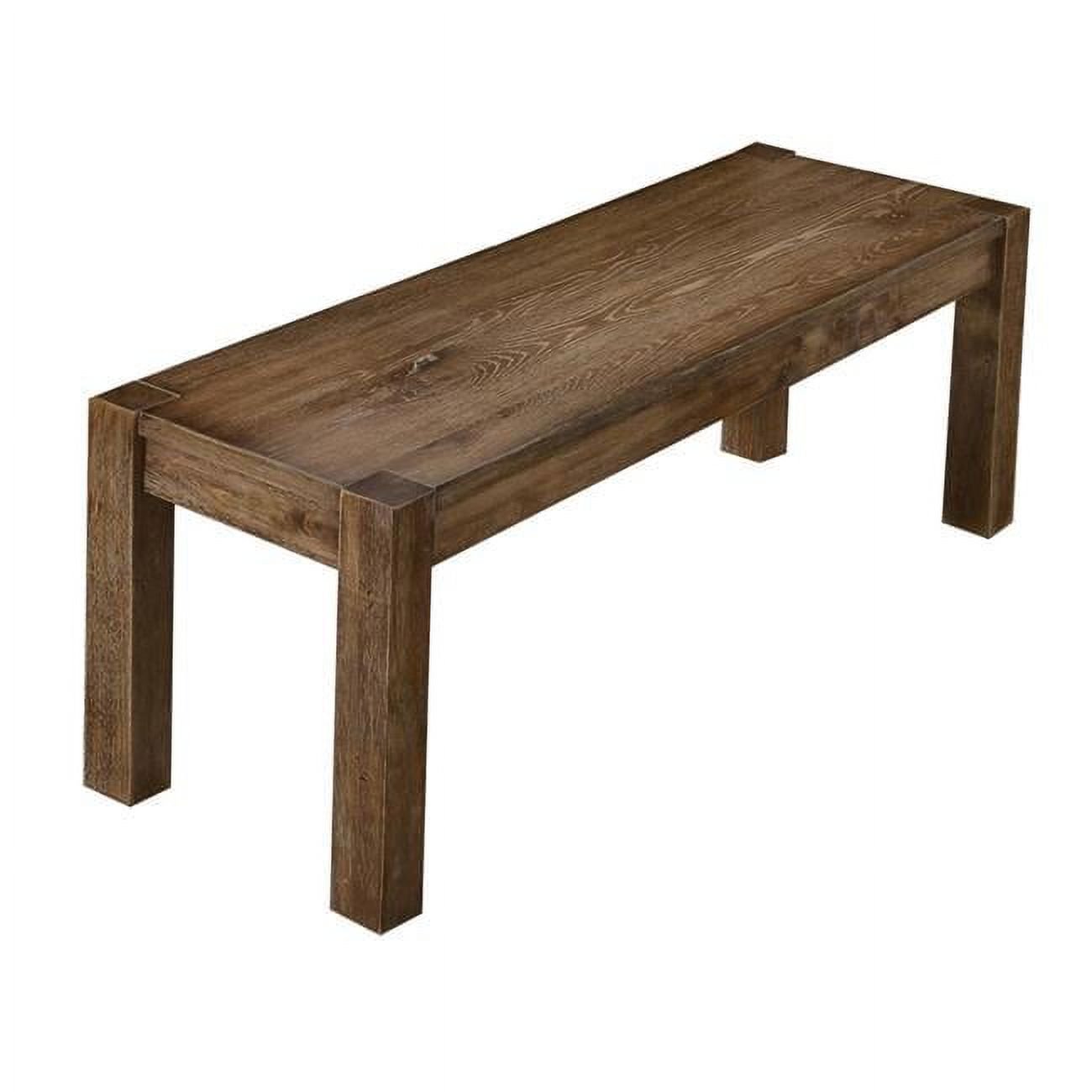 Janet Driftwood Transitional Dining Bench