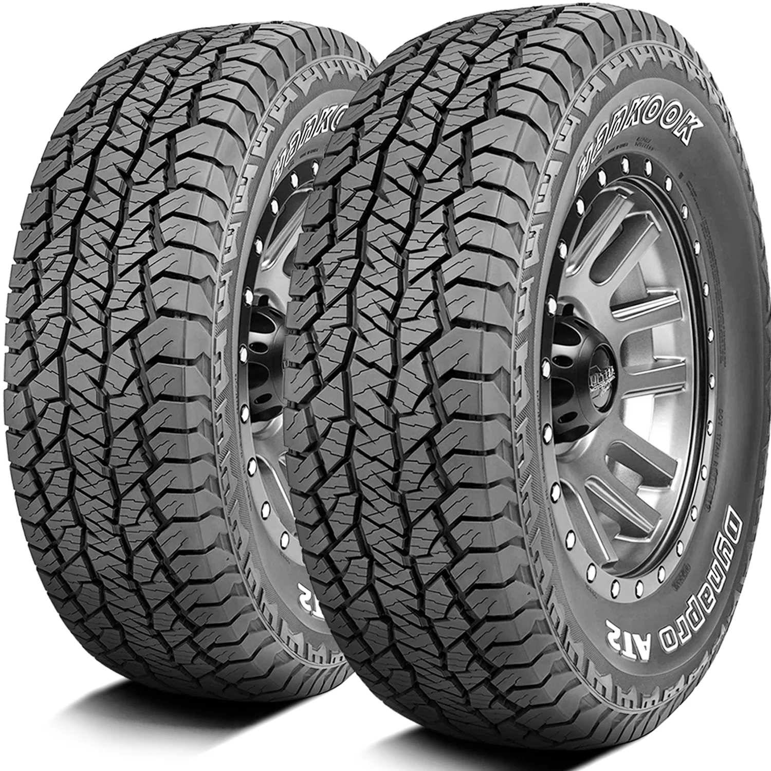 Pair of 2 (TWO) Hankook Dynapro AT2 245/70R17 110T A/T All Terrain Tires Fits: 2015-18 Chevrolet Silverado 1500 SSV, 2014-20 Jeep Grand Cherokee Laredo
