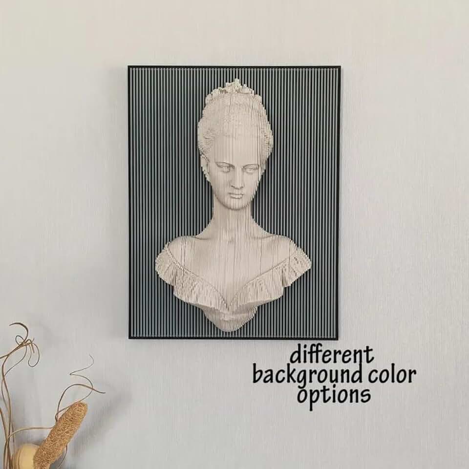 Laser-Cut 3D Wall Art Sculpture | Handmade MDF Plywood Décor | Modern Office & Home Decoration | Customizable Colors | Elegant and Durable Design | 16x20 Inches