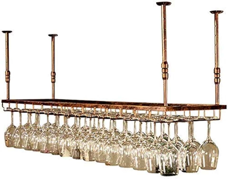Wine Rack Wine Glass Rack, Shelf Wine Glass Holder,Wine Glass Rack, Wine Glass Rack, Champagne Glass Rack,Glassware Rack Ceiling Wine Holder (Size : 90 35cm)