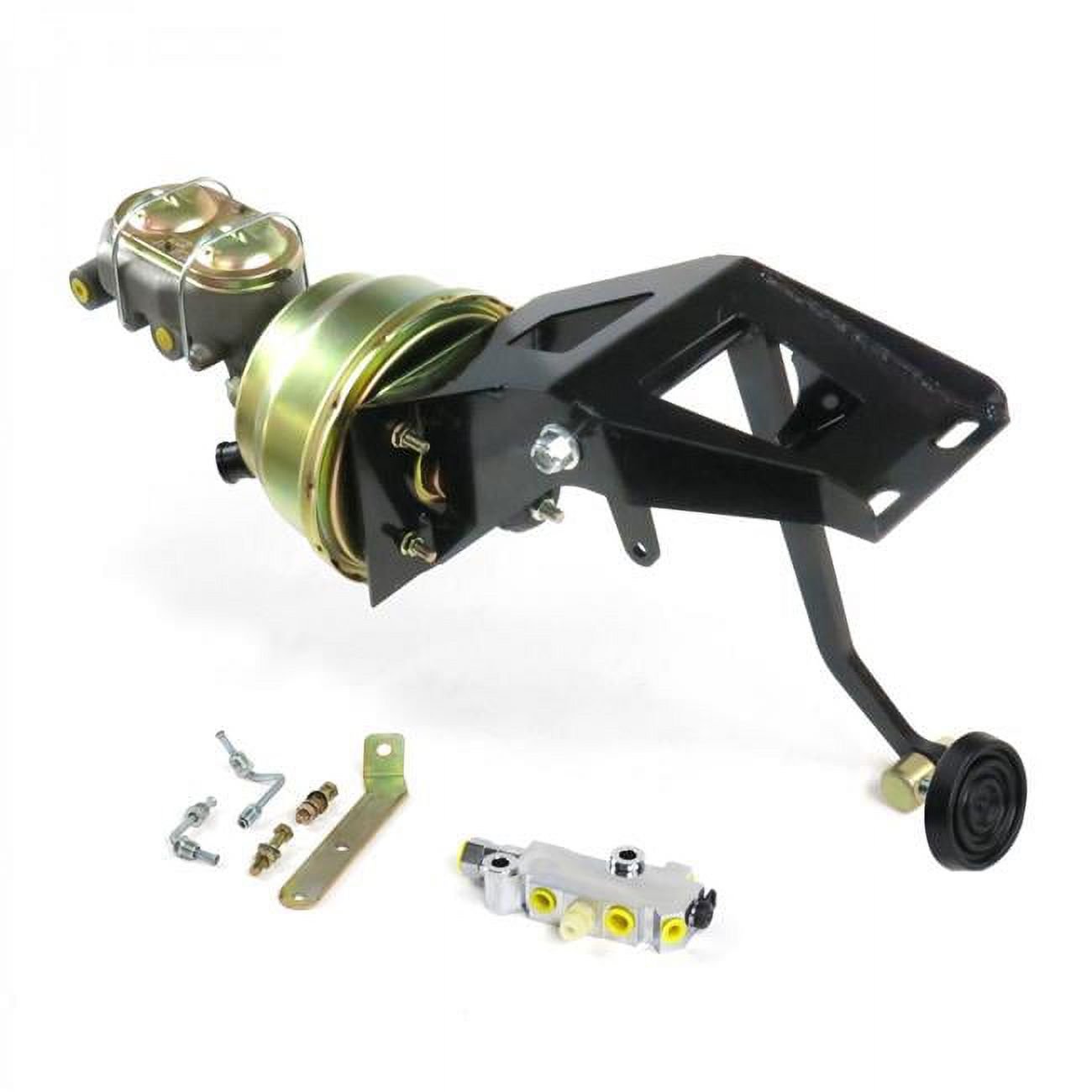 Helix Suspension Brakes & Steering  53-56 Ford Truck Firewall 7 in. Dual Brake Pedal Kit Adjustable Disc & Disc 3 in. Rubber Pad