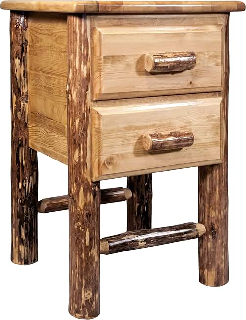 Montana Woodworks Glacier Country Collection 2-Drawer Nightstand/End Table
