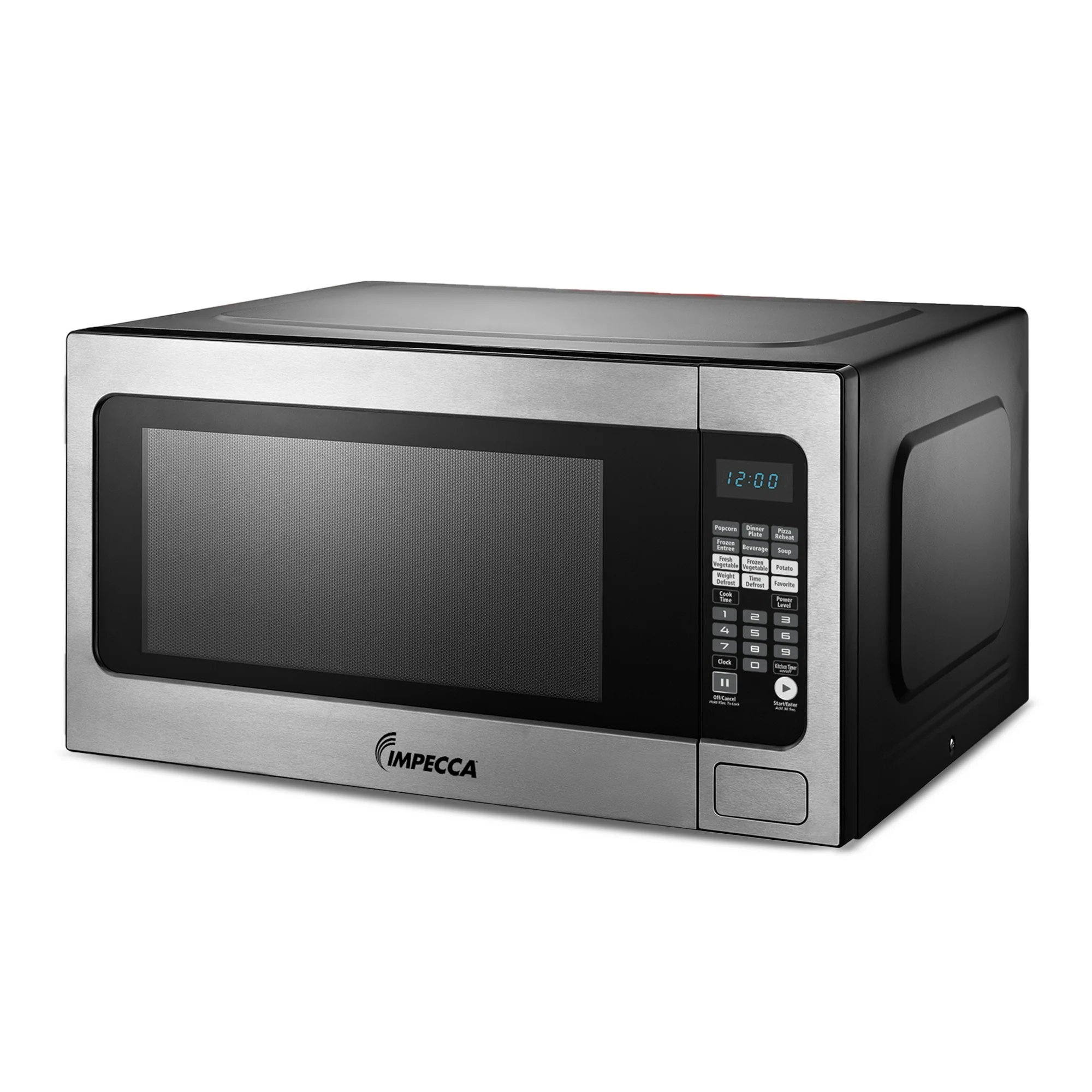 Impecca 2.2 Cubic Foot Microwave, Stainless Steel, 1200 Watts