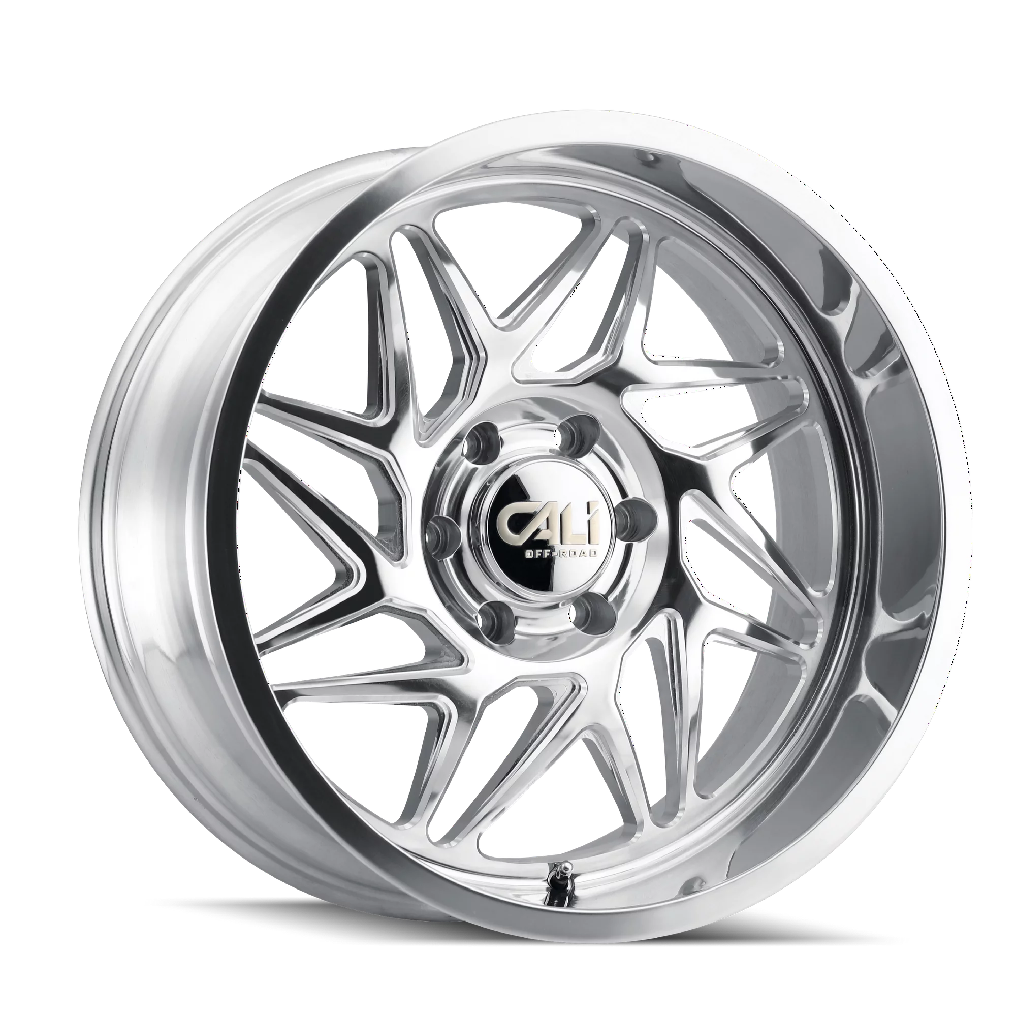 Cali Off-Road Gemini-9112 22X12 8X170 -51Et 125.2Cb Polished/Milled Spokes