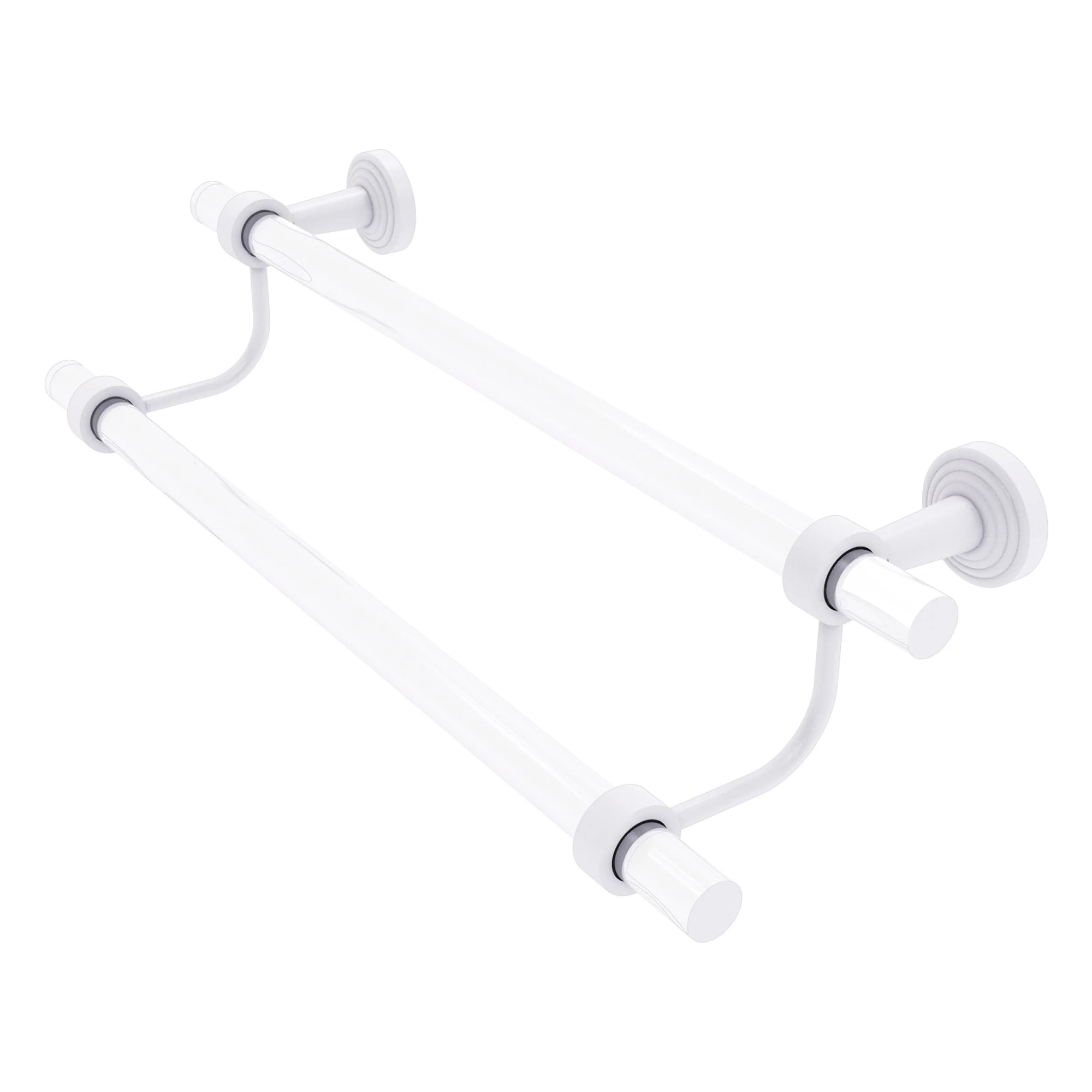 Pacific Beach Collection 18-in Double Towel Bar in Matte White
