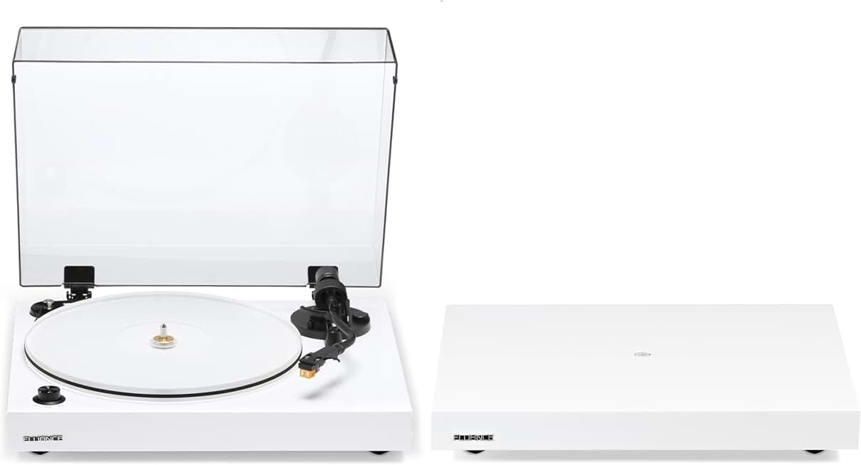 Fluance RT85N Reference High Fidelity Vinyl Turntable Record Player with Nagaoka MP-110 Cartridge and Anti-Vibration Wood Isolation Base - Piano White