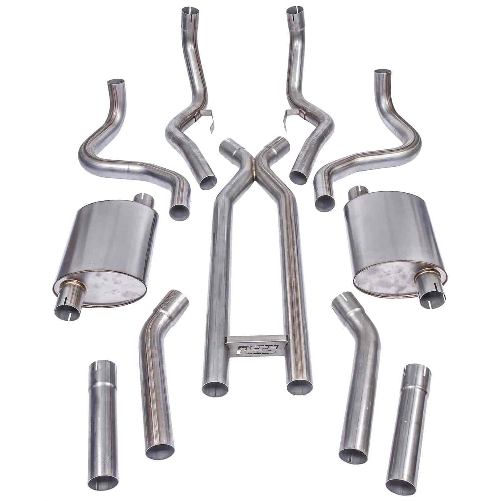 JEGS 30584 Header-Back Dual 3 in. Exhaust Kit 1970-1981 Chevy Camaro 1970-81 Pon