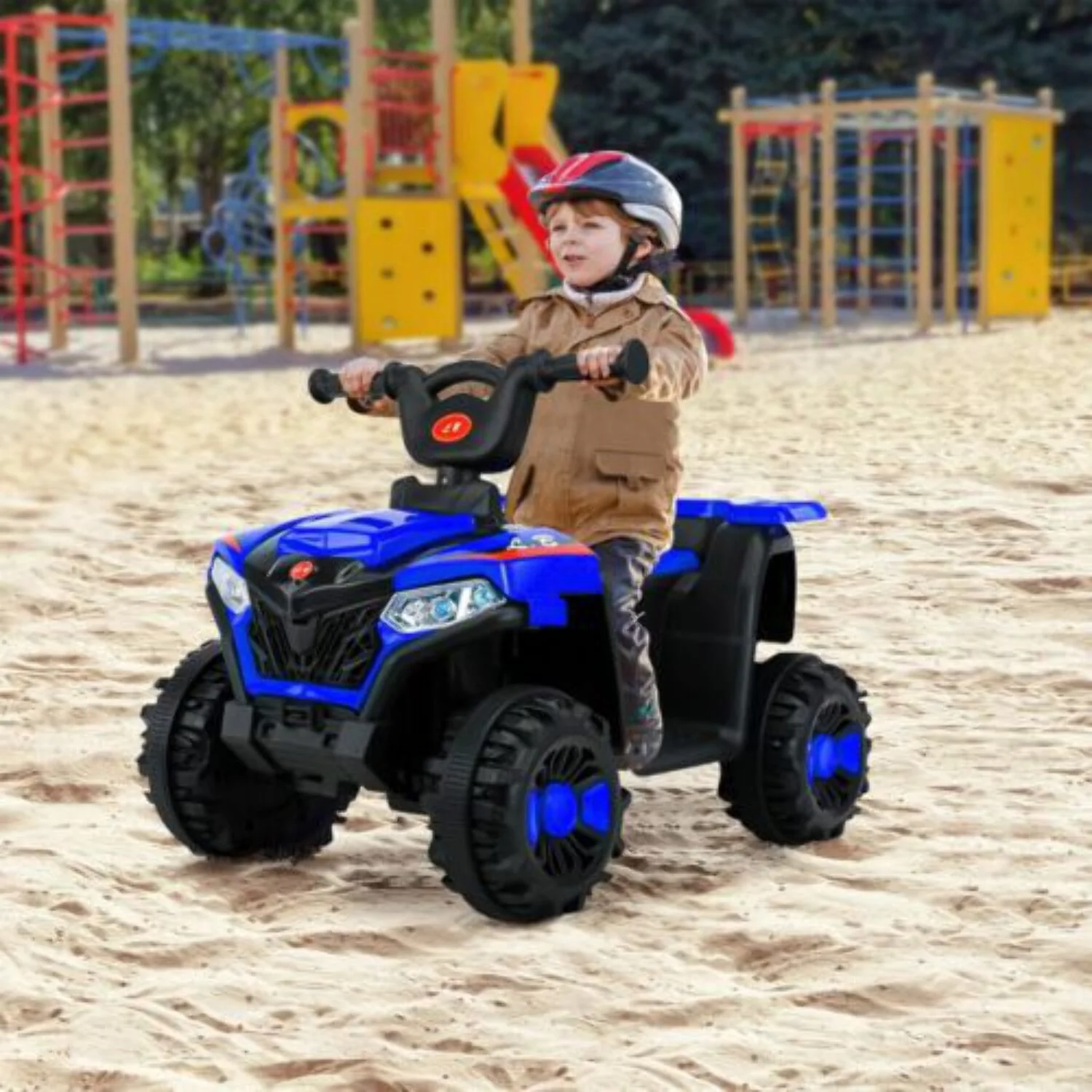 Blue 6V Battery-Powered Kids' ATV Ride-On Car