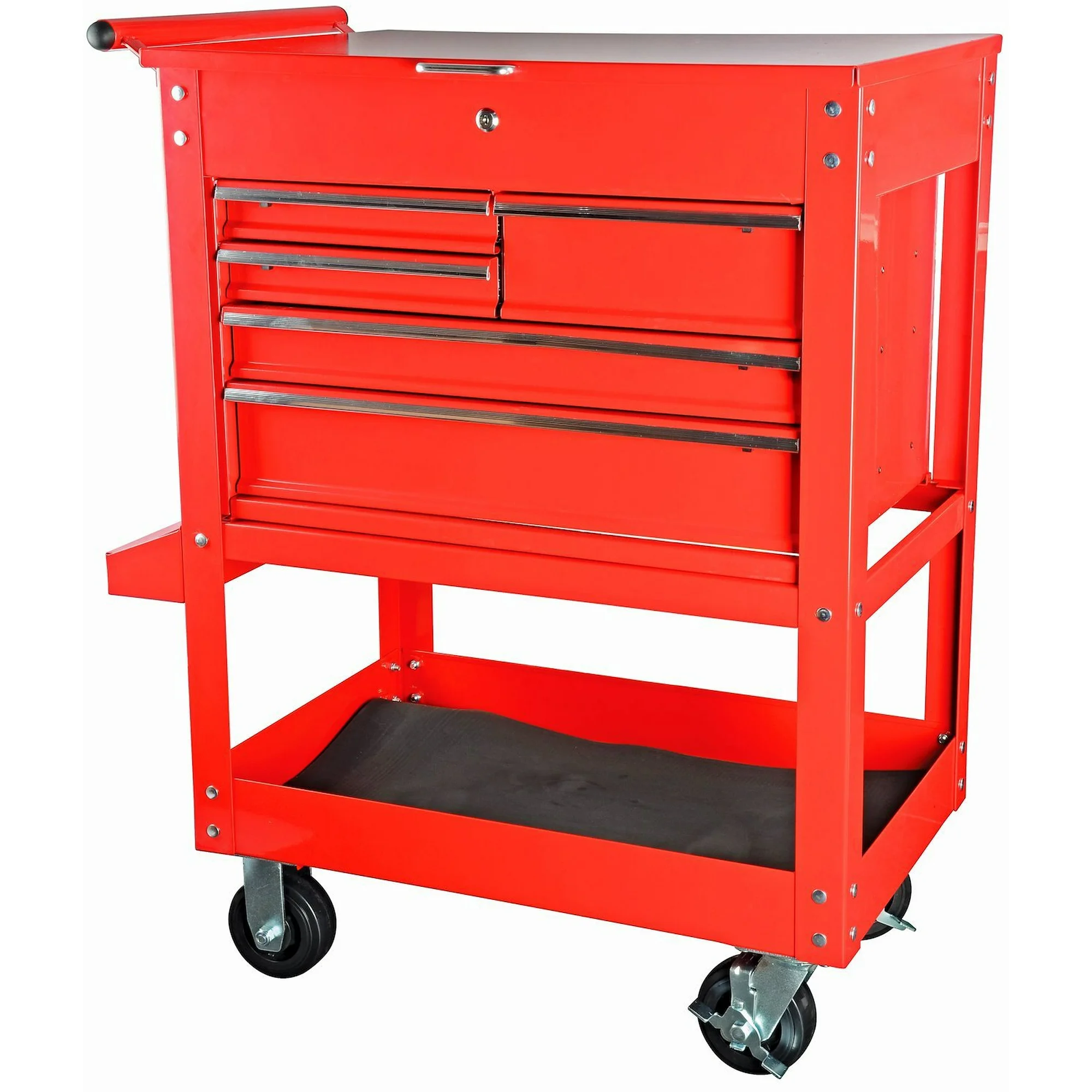 JEGS 81411 5-Drawer Tool Box Cart 33 1/4 in. x 20 1/2 in. x 41 5/16 in. Smooth B
