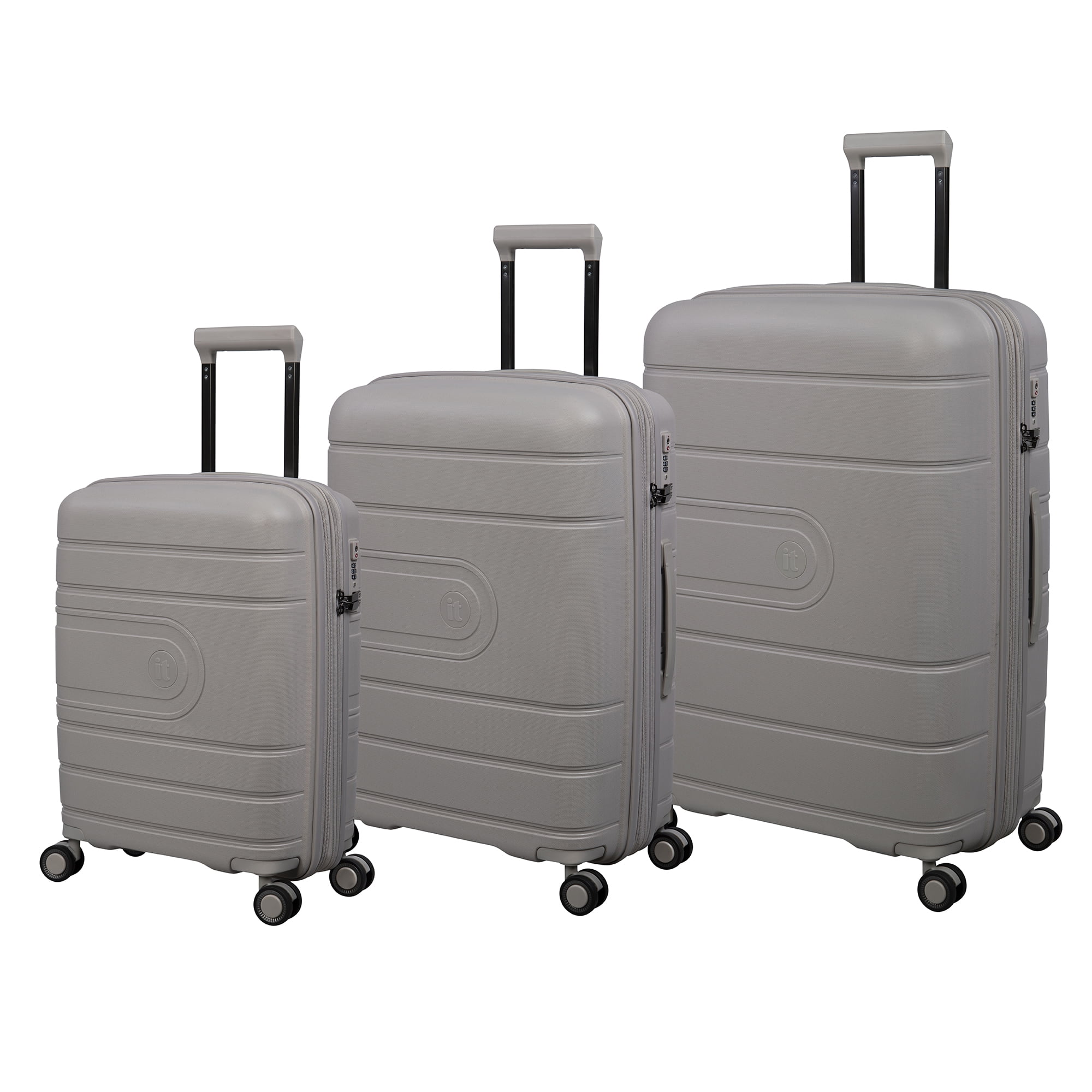 it luggage Eco-Tough 3 Piece Hardside 8 Wheel Expandable Spinner Luggage Set
