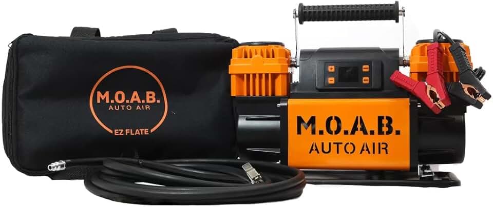 M.O.A.B. Auto Air Compressor w/LCD Display, Set Target Pressure, dual air compressor, 10.6 CFM Offroad Air Compressor 4x4, 150 PSI, Inflator With Pressure Gauge
