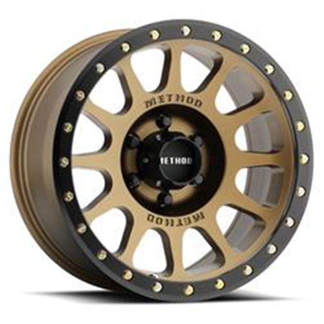 17 x 8.5 in. NV 5 x 5.5 in. 4.75 in. Backspace Offset Wheel - Bronze & Black Street Loc