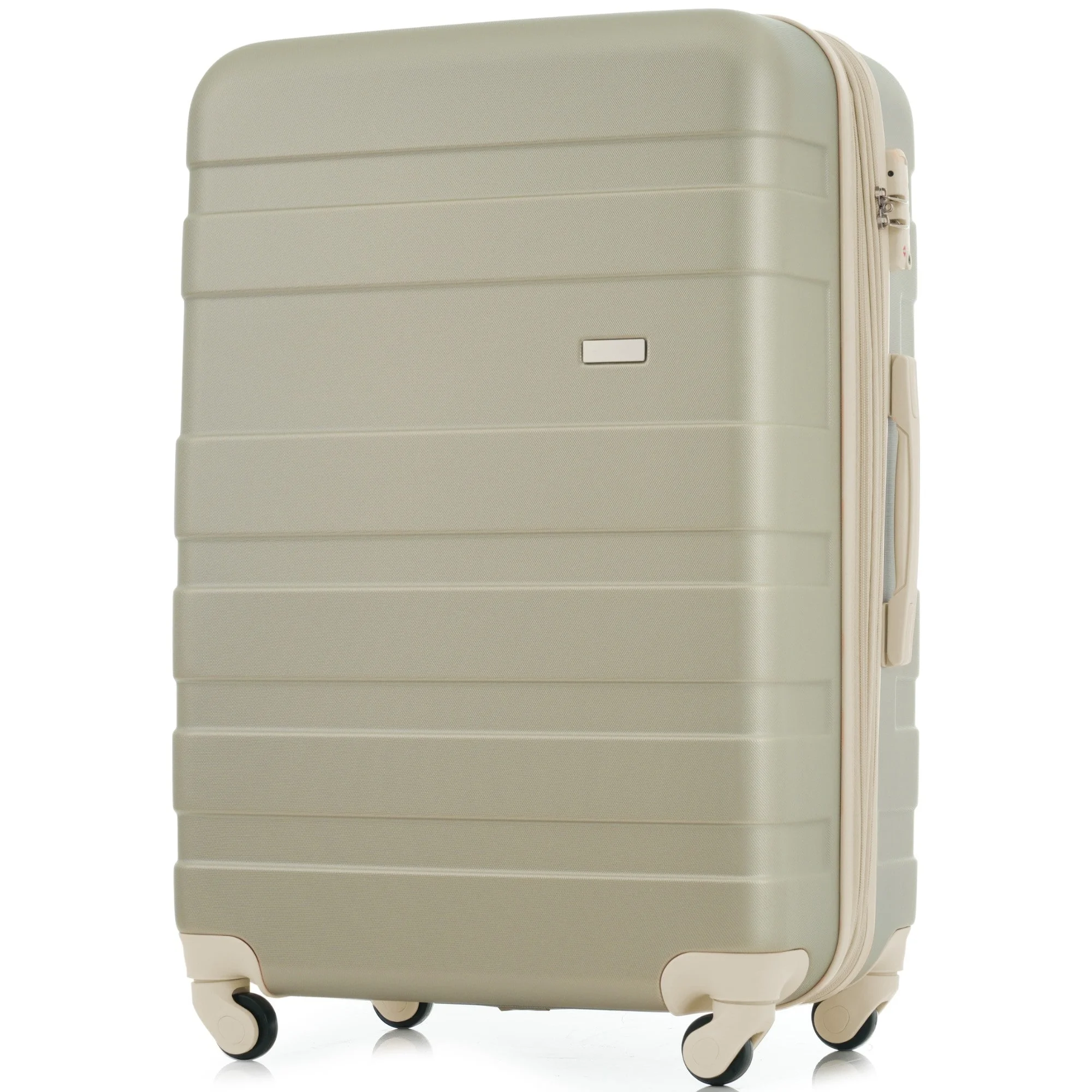 Ivory+Gold Luggage Expandable Hardshell Luggage Hardside Lightweight Durable Suitcase sets Spinner Wheels Suitcase w/ TSA Lock