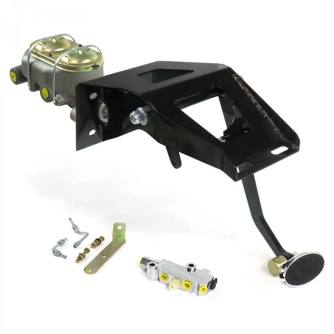 Helix Suspension Brakes & Steering  53-56 Ford Truck Firewall Manual Brake Pedal Kit Drum & Drum Large Oval Chrome Pad