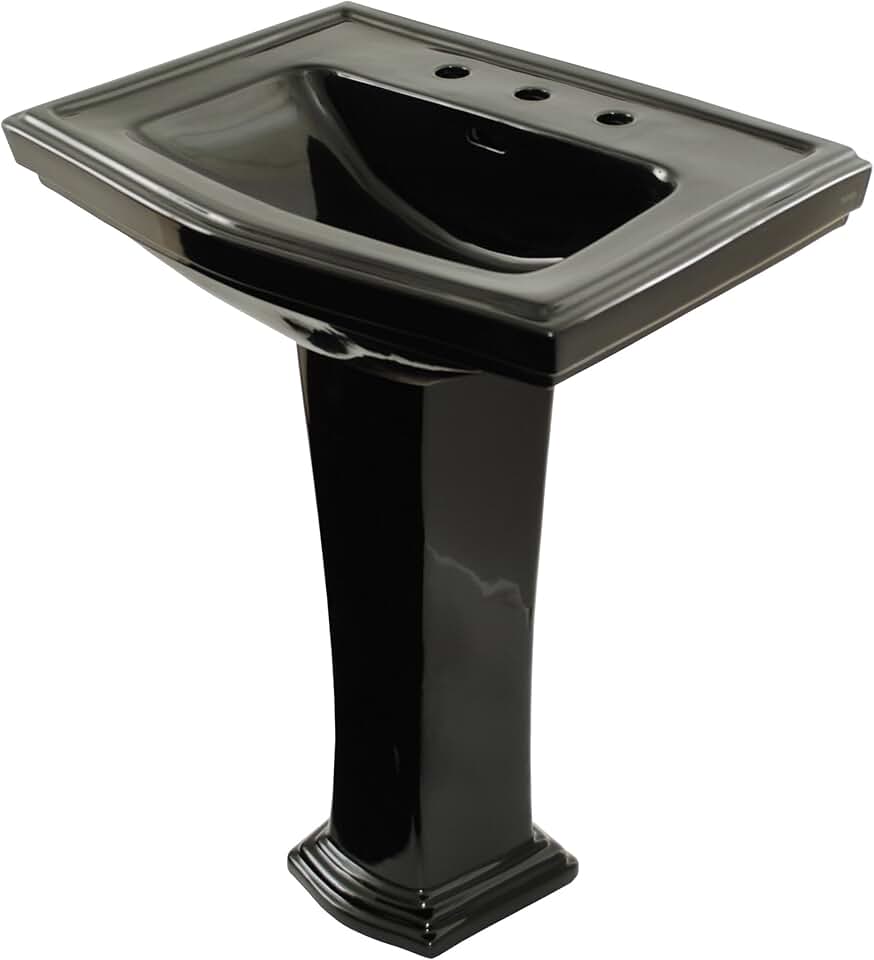 TOTO LPT780.8#51 Clayton Lavatory and Pedestal with 8-Inch Centers, Ebony