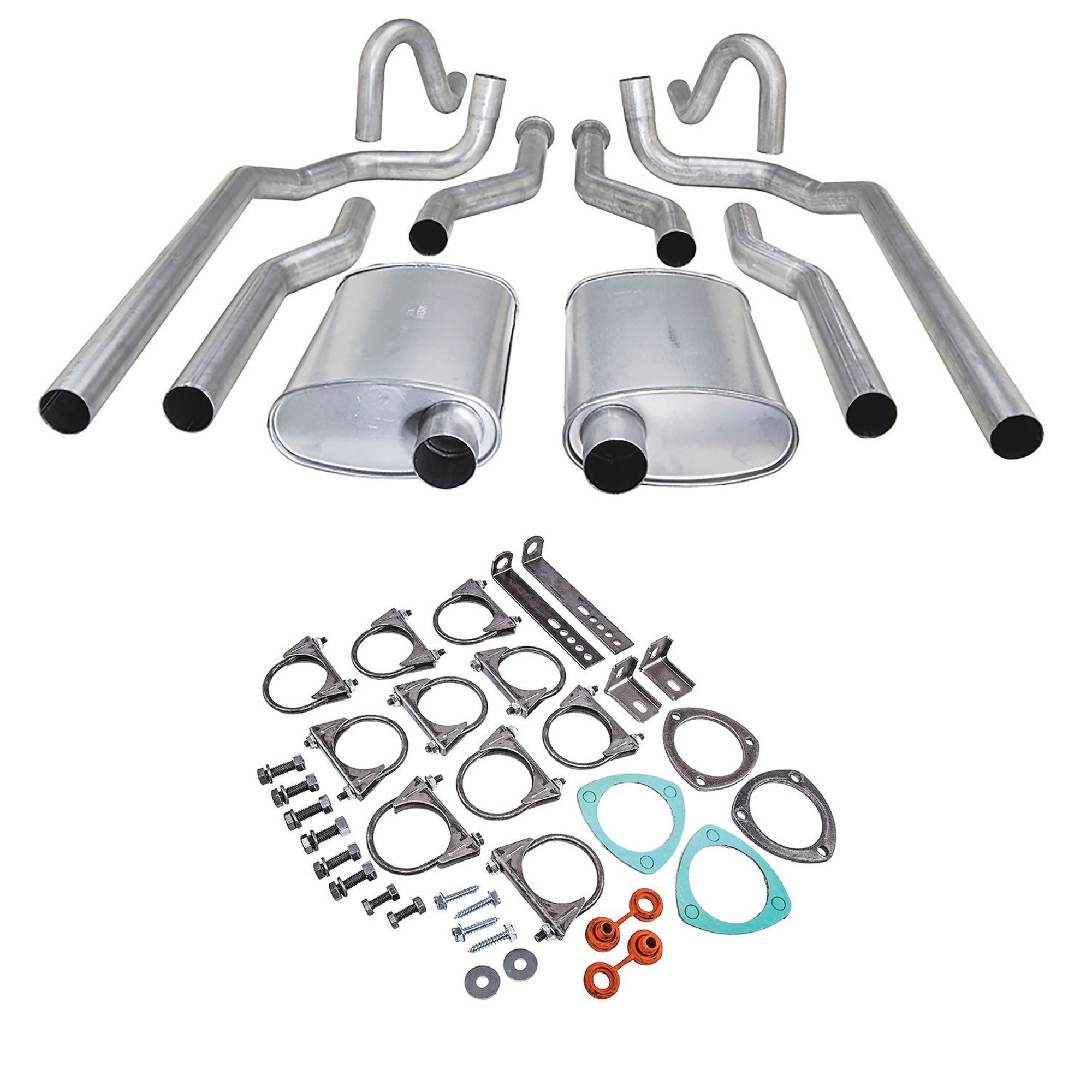 JEGS 30551 Header-Back Dual 2-1/2 Exhaust Kit 1964-1972 Chevelle/El Camino 1965-