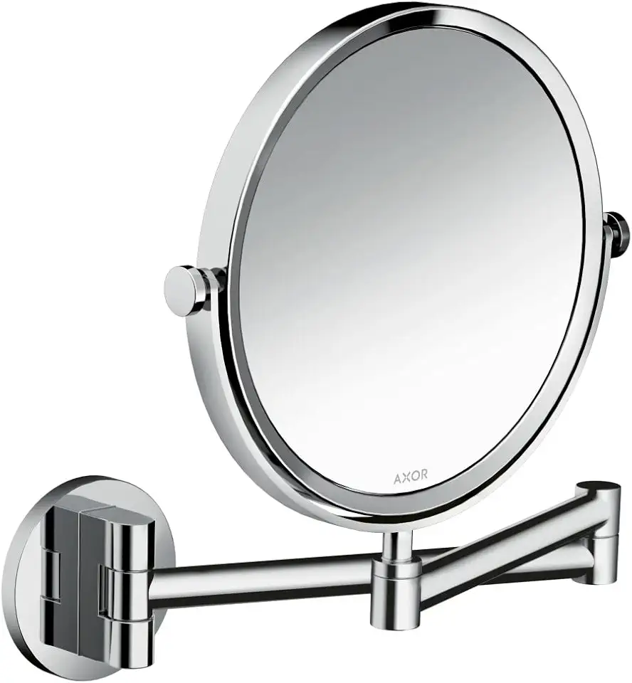 hansgrohe Universal Circular Modern Shaving Mirror in Chrome, 42849000