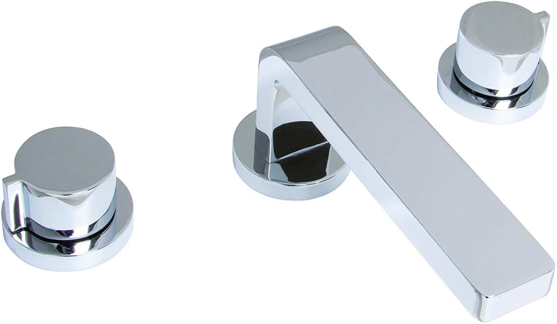 Speakman SB-2725 Vector Sink Double Round Keystone Handles, Widespread Bathroom Faucet, Polished Chrome